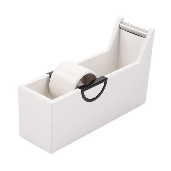 Tape Dispenser/Cutter Desktop - White